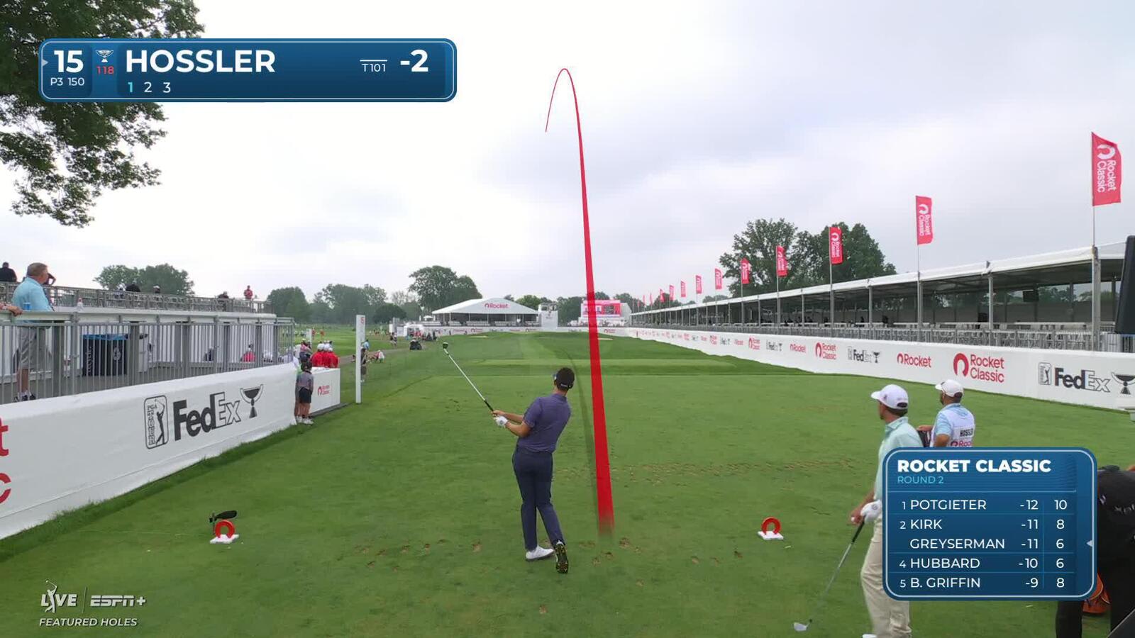 Beau Hossler makes birdie on No. 15 at Rocket Classic