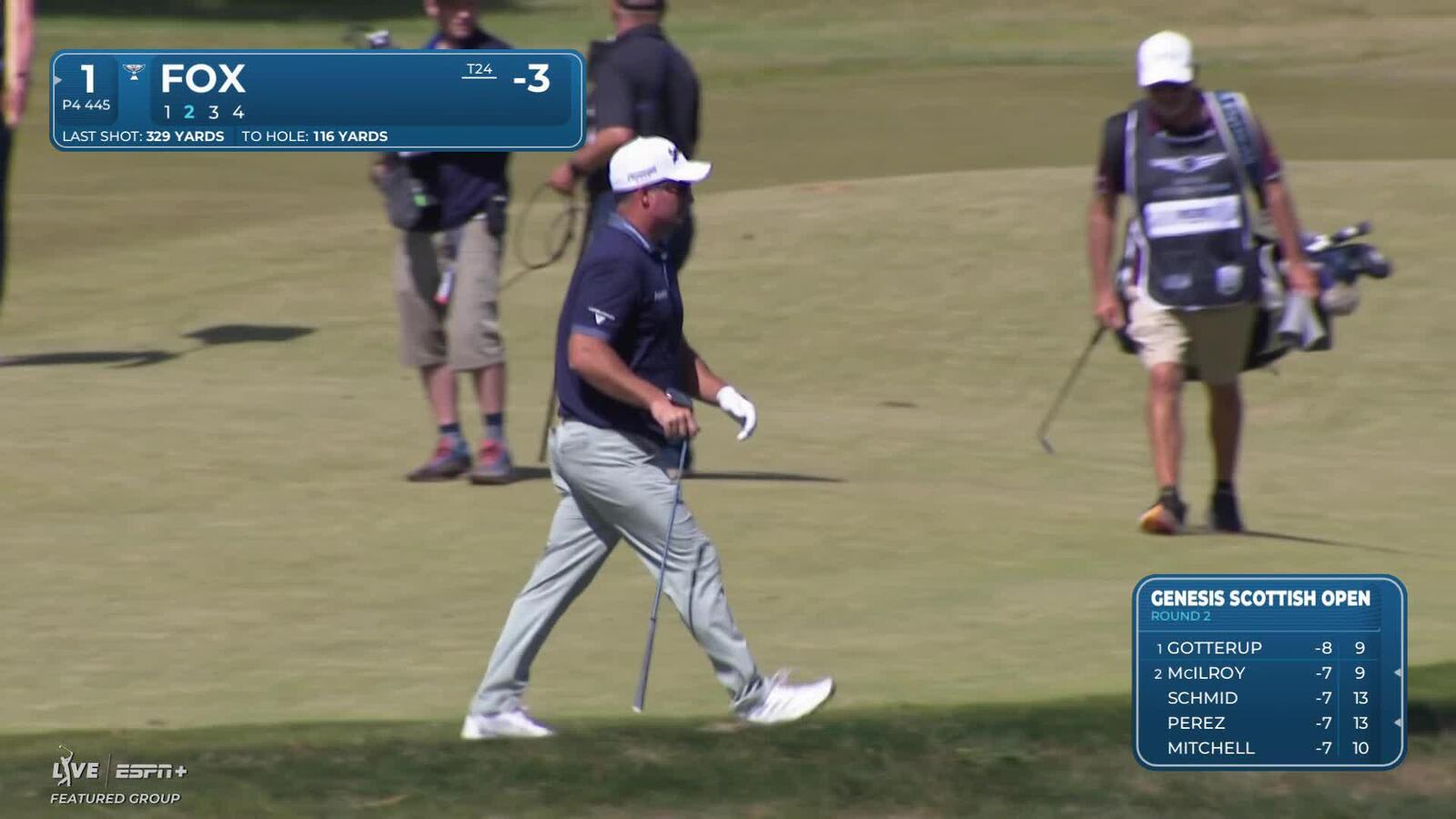 Ryan Fox makes birdie on No. 1 at Genesis Scottish Open