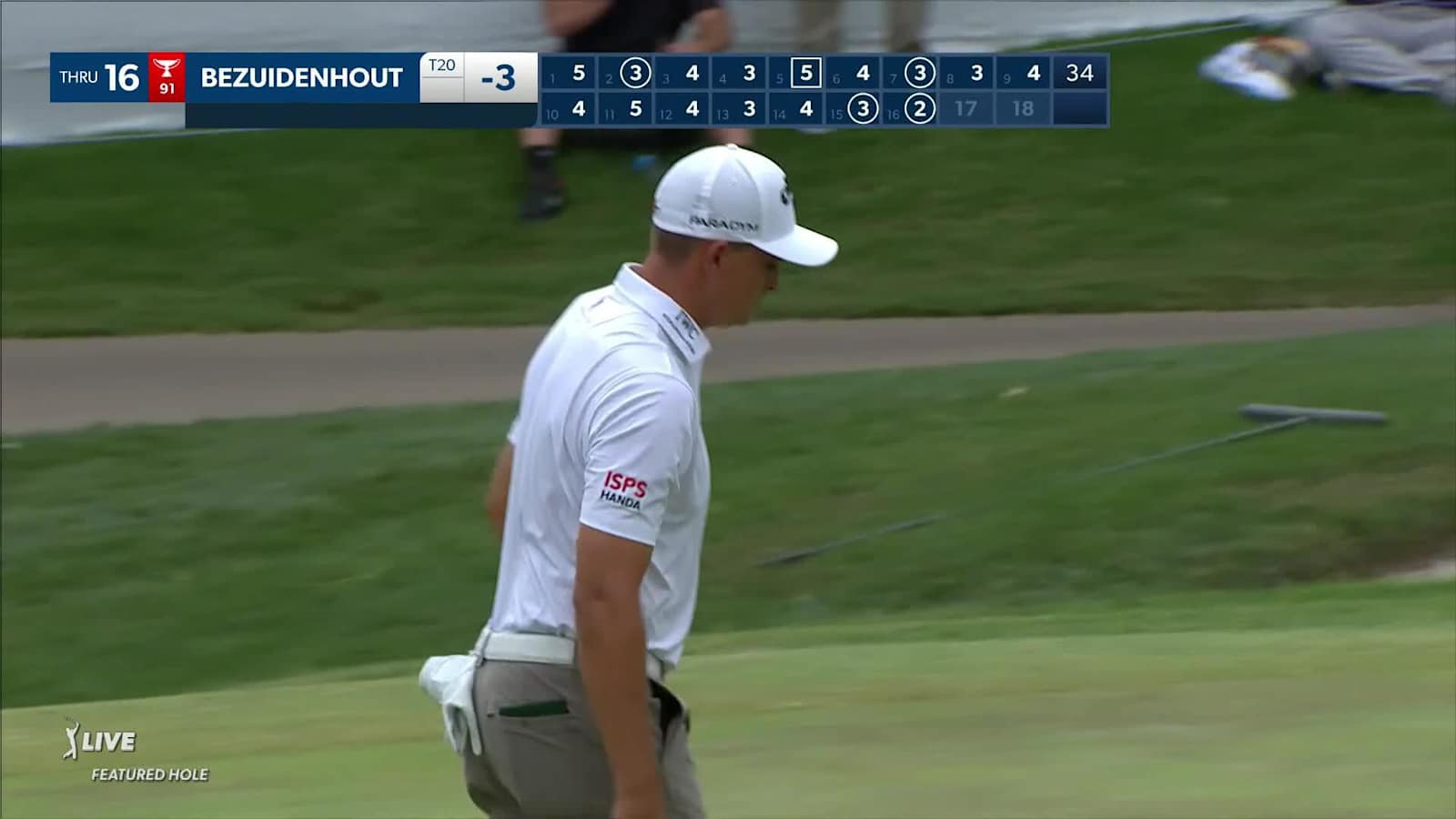 Christiaan Bezuidenhout makes birdie on No. 16 at Charles Schwab