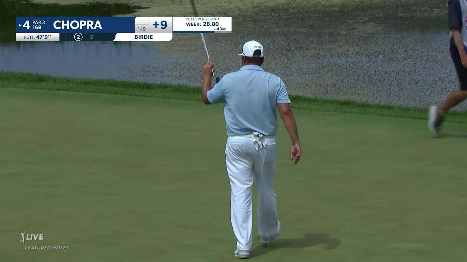 Daniel Chopra curves in a 47-foot birdie at 3M Open