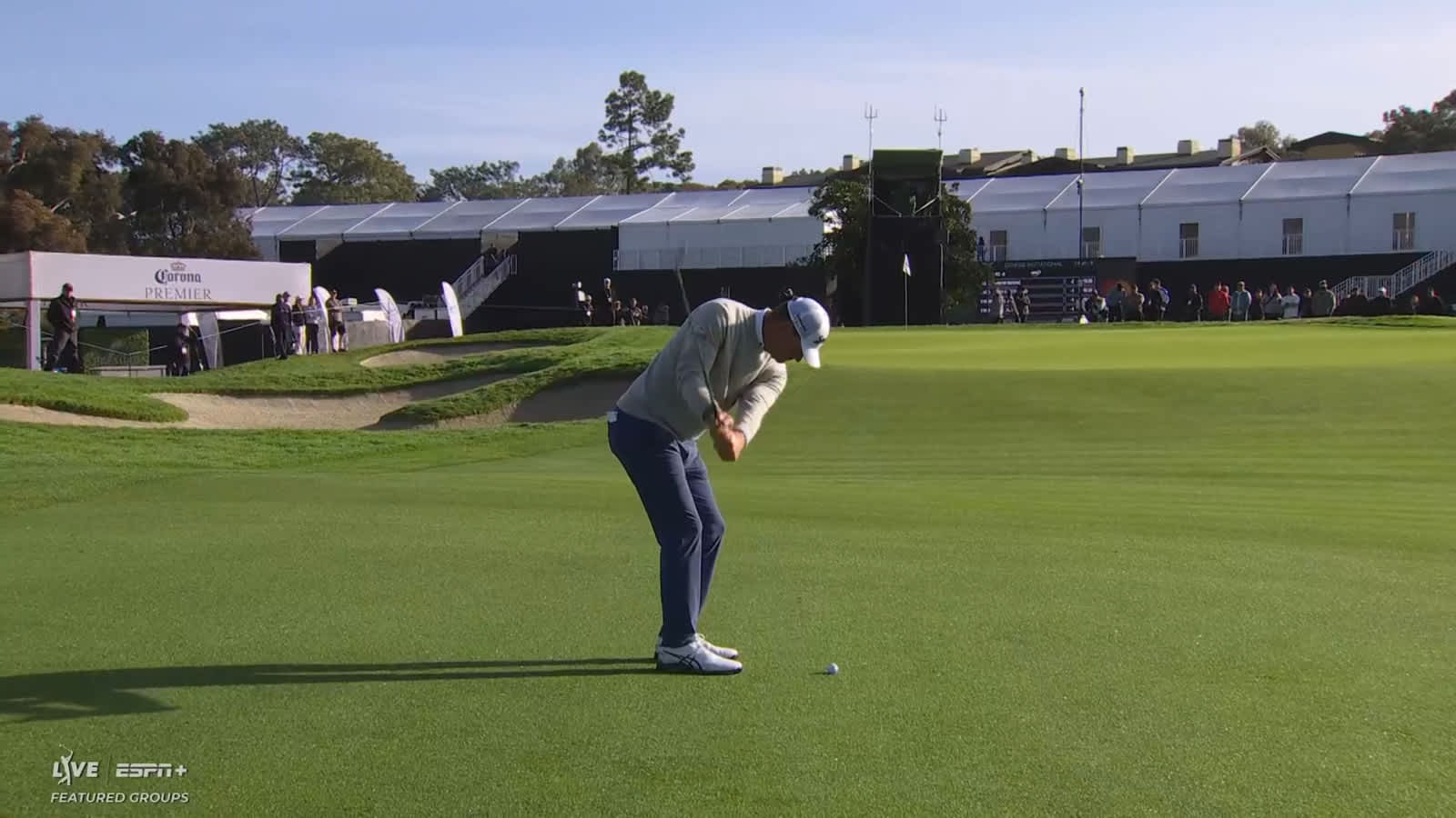 Lucas Glover pulls the string with the wedge to set up birdie at The Genesis