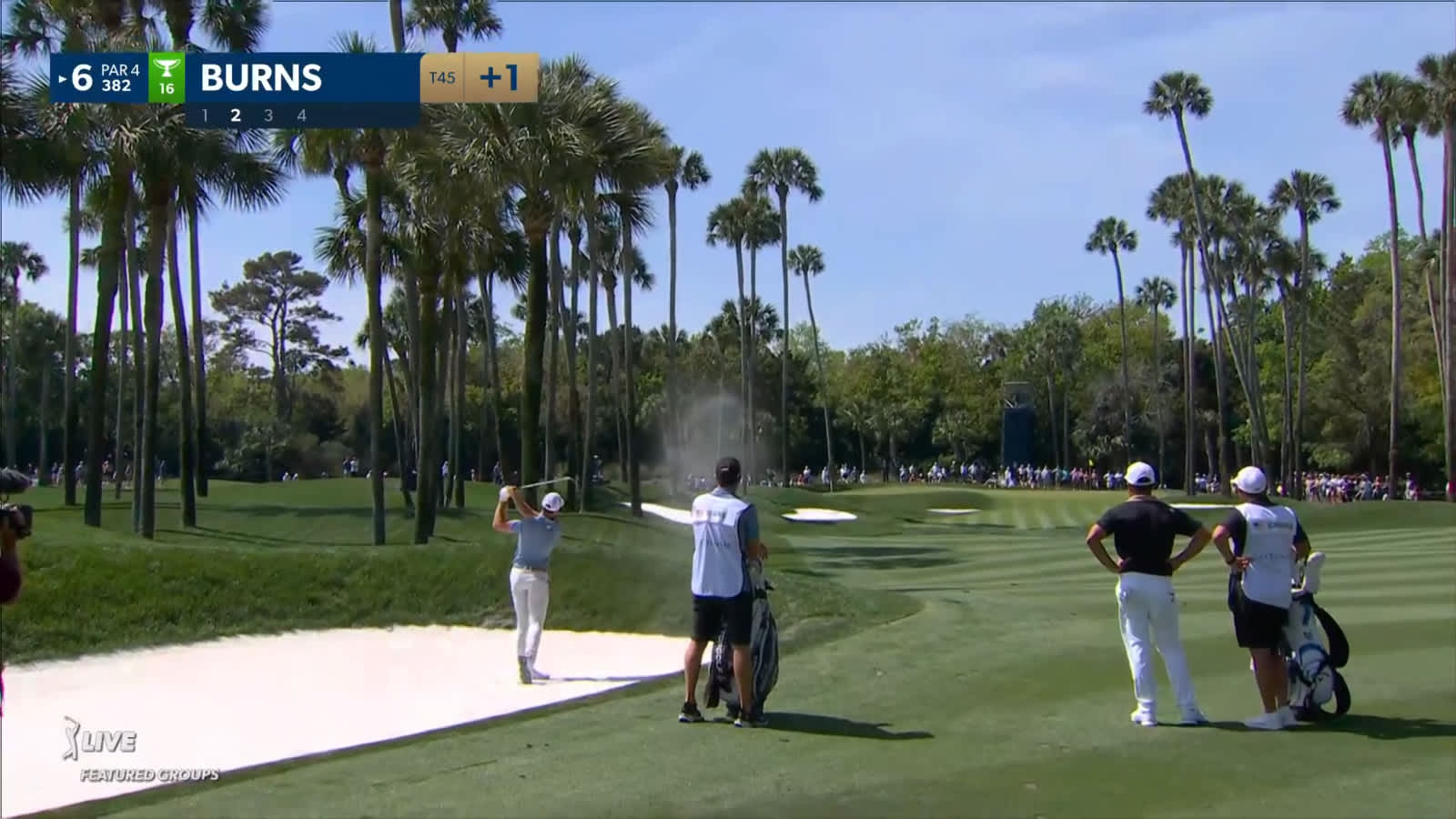 Sam Burns nearly holes 116-yard fairway bunker shot at THE PLAYERS