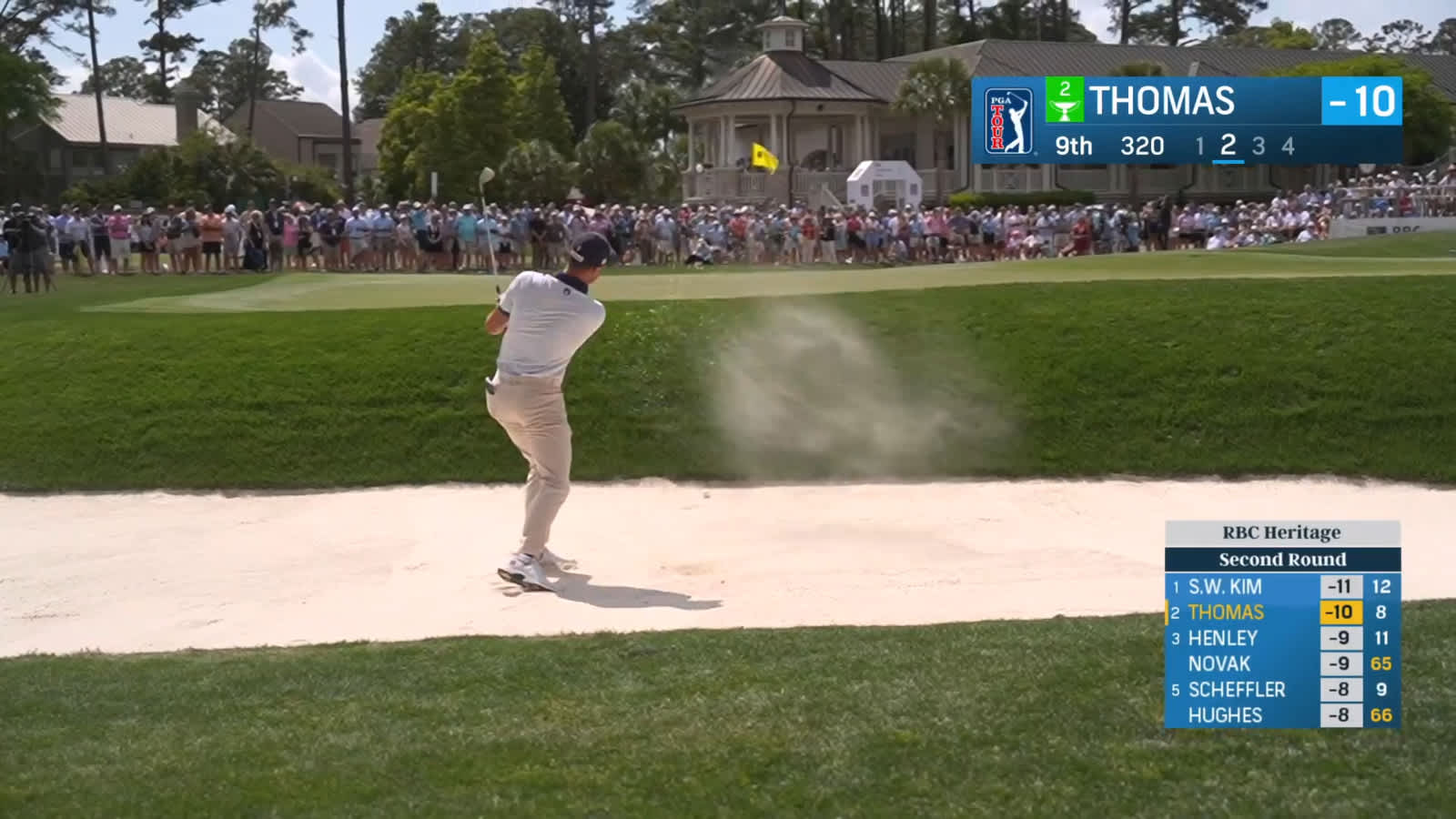 Justin Thomas' wonderful bunker shot leads to birdie at RBC Heritage