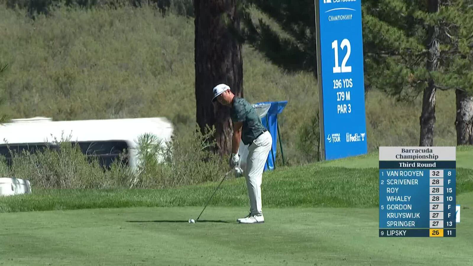 David Lipsky makes birdie on No. 12 at Barracuda