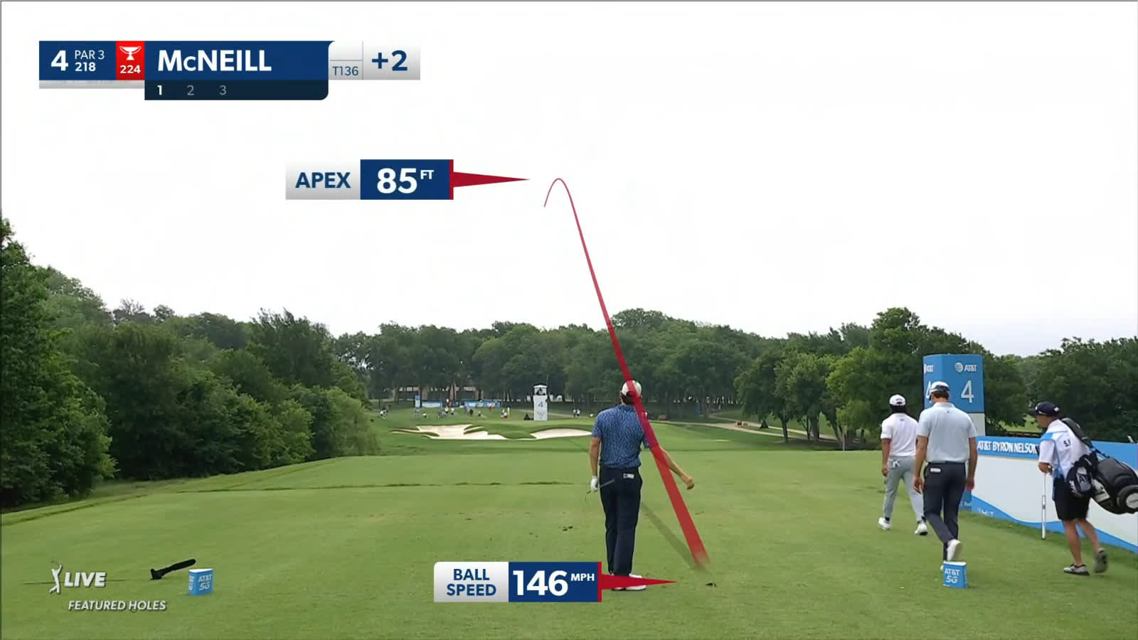 George McNeill dials in tee shot to set up birdie at AT&T Byron Nelson