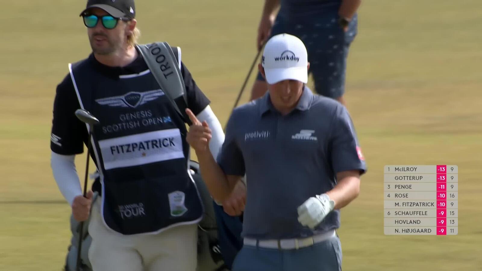 Matt Fitzpatrick sinks 34-foot eagle putt on No. 10 at Genesis Scottish Open
