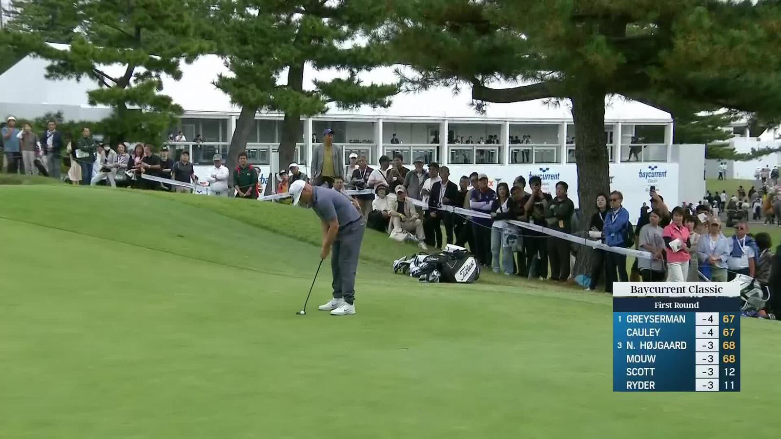 Alex Noren sinks 7-foot birdie putt, makes birdie on No. 9 at Baycurrent