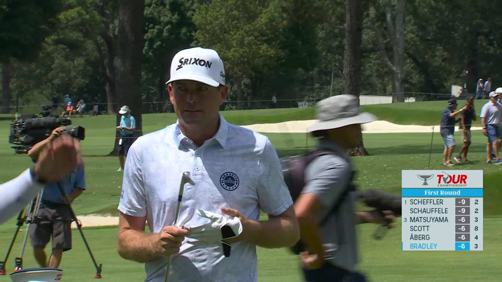Keegan Bradley nearly holes out from 138 yards at TOUR Championship
