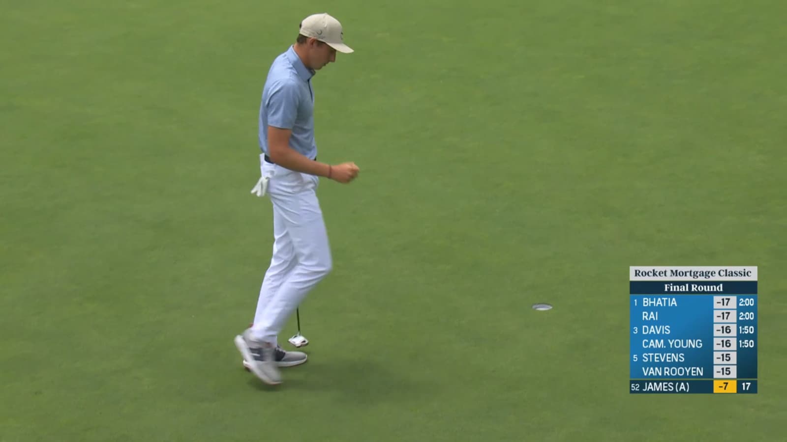 Benjamin James closes with birdie on No. 18 at Rocket Mortgage