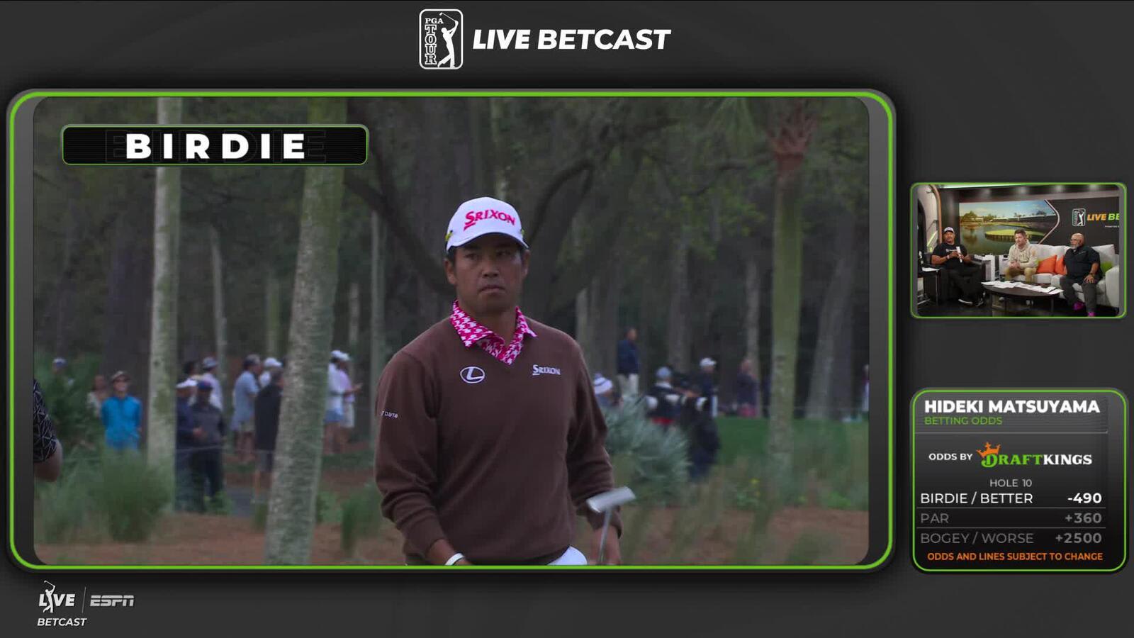 Hideki Matsuyama sinks 5-foot birdie putt on No. 10 at THE PLAYERS