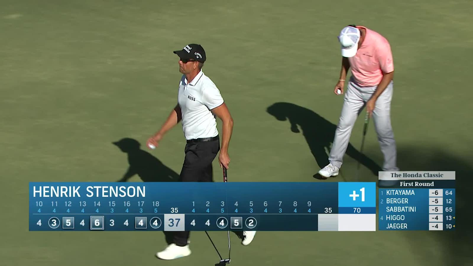 Henrik Stenson makes birdie on No. 5 in Round 1 at Honda