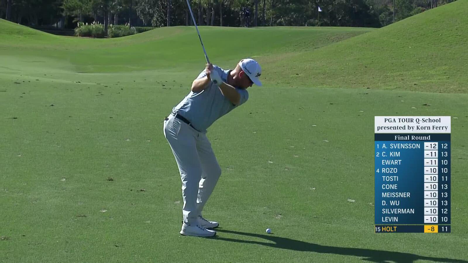 Ian Holt makes birdie on No. 12 at PGA TOUR Q-School