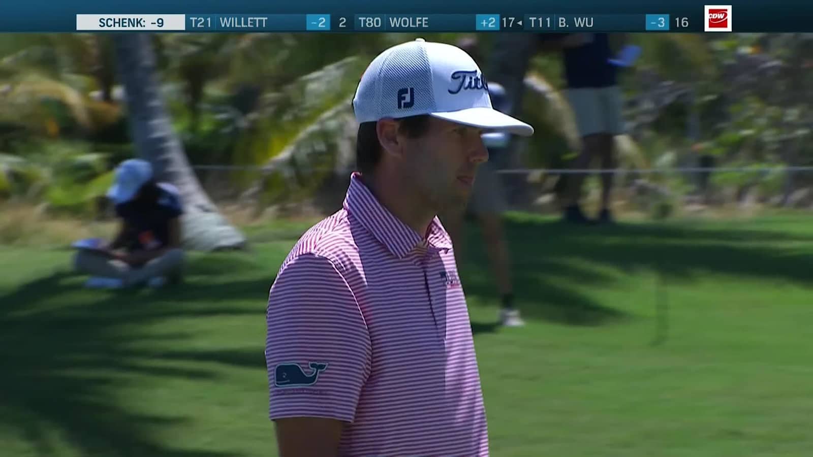 Ben Martin rolls in birdie putt at Corales Puntacana