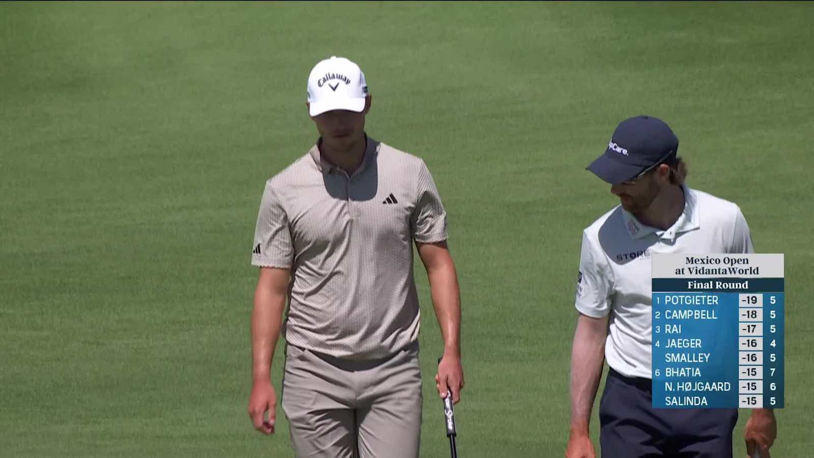 Nicolai Højgaard navigates No. 7 for birdie at Mexico Open