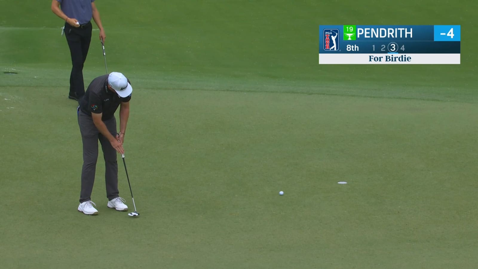 Taylor Pendrith makes birdie putt at Wells Fargo