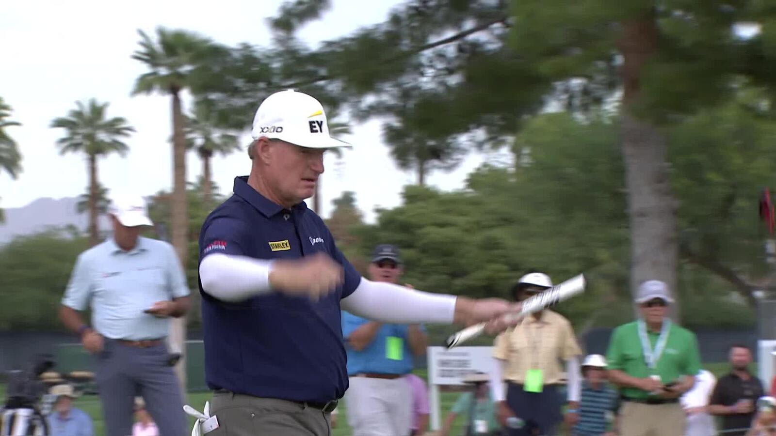 Ernie Els makes birdie on No. 15 at Charles Schwab Cup Championship
