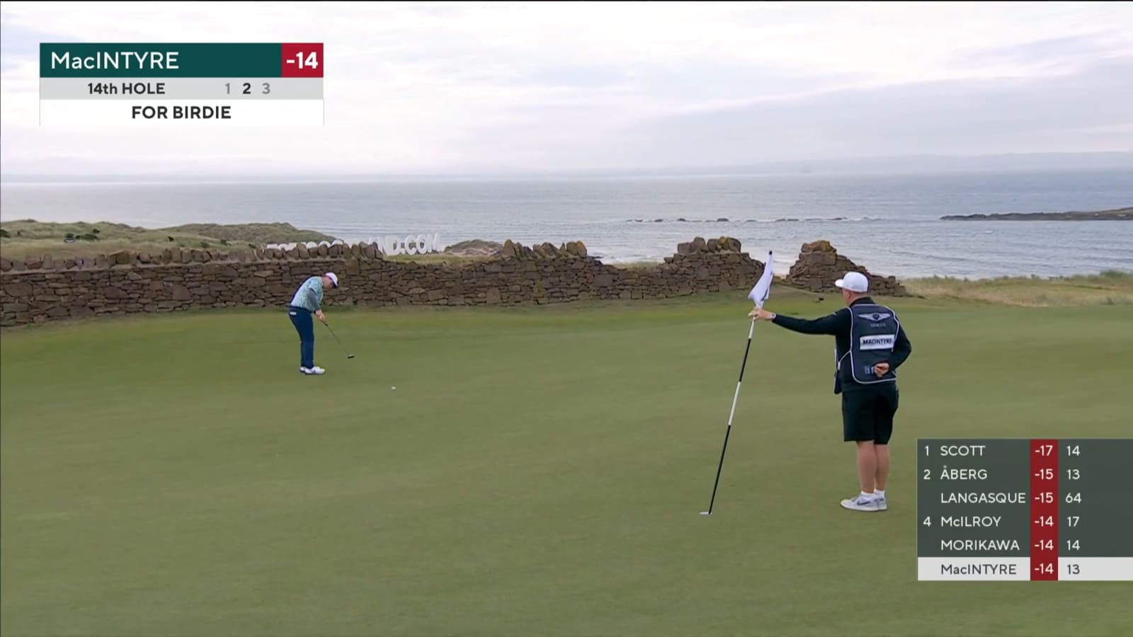 Robert MacIntyre powers 41-foot birdie putt at Genesis Scottish Open