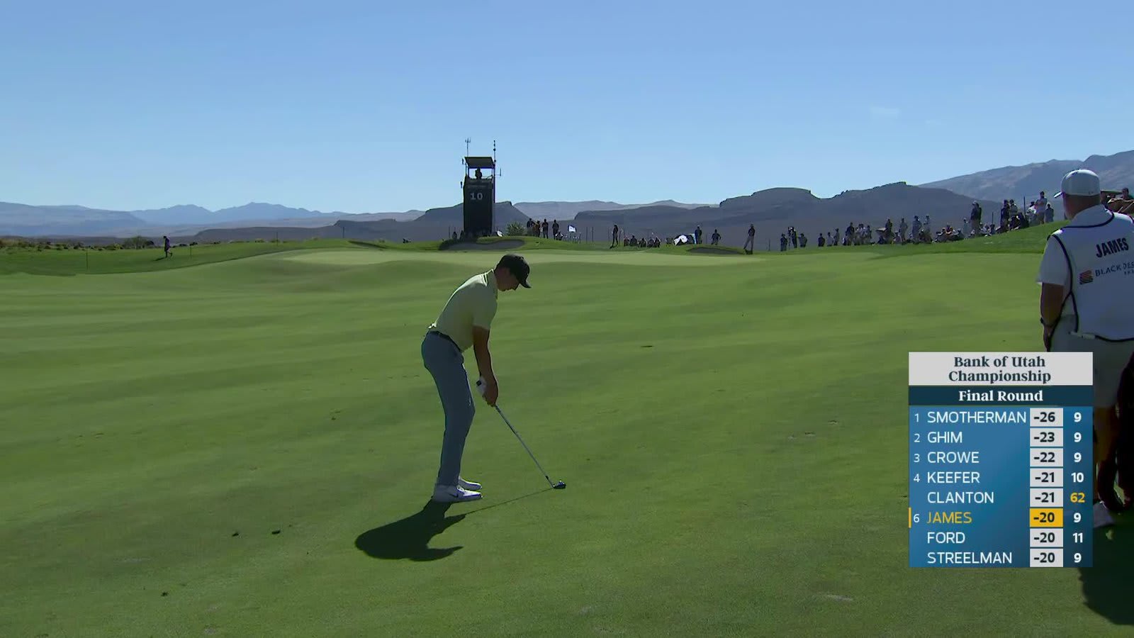 Ben James's 95-yard approach sets up birdie on No. 10 at Bank of Utah