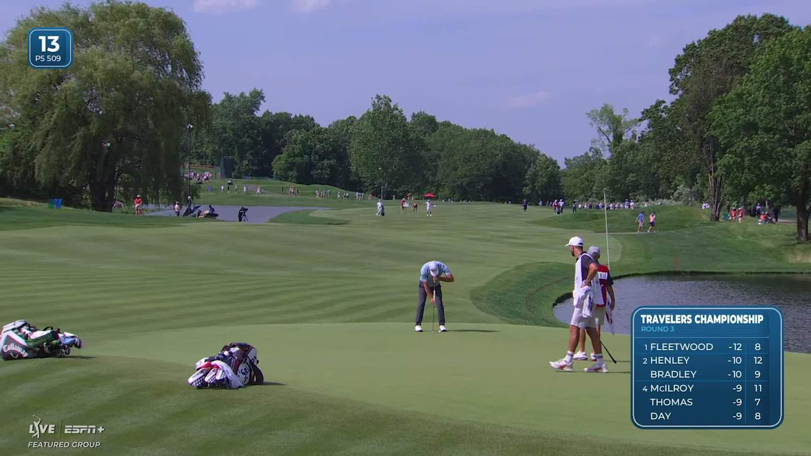 Lucas Glover makes birdie on No. 13 at Travelers