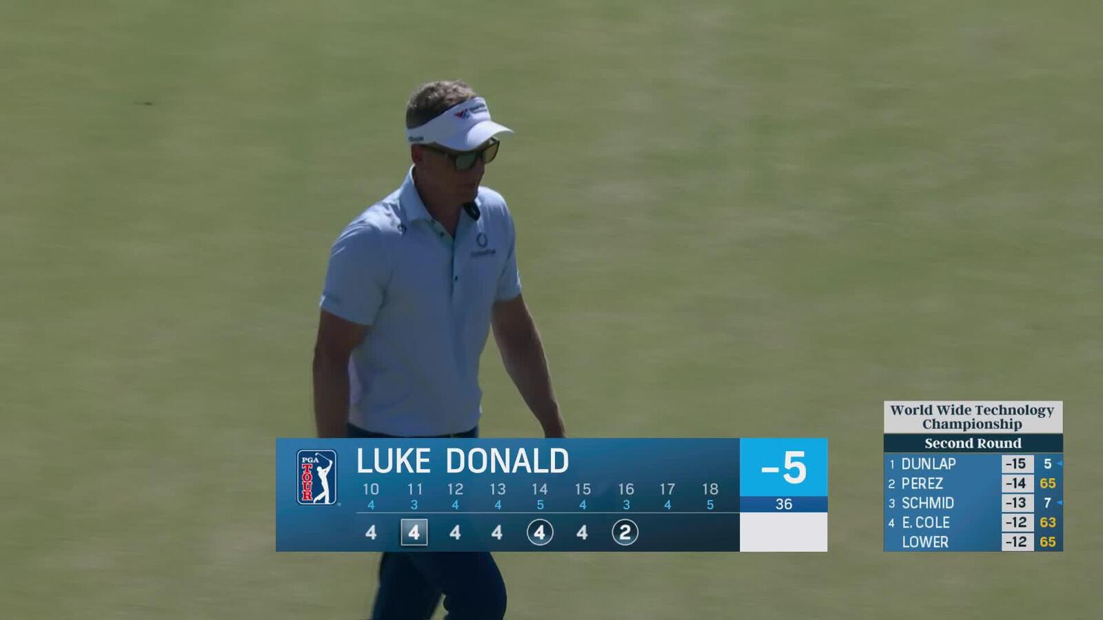 Luke Donald makes birdie on No. 16 at World Wide Technology