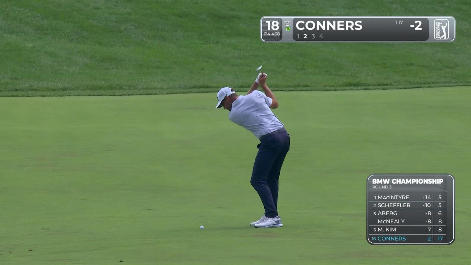 Corey Conners makes birdie on No. 18 at BMW Championship