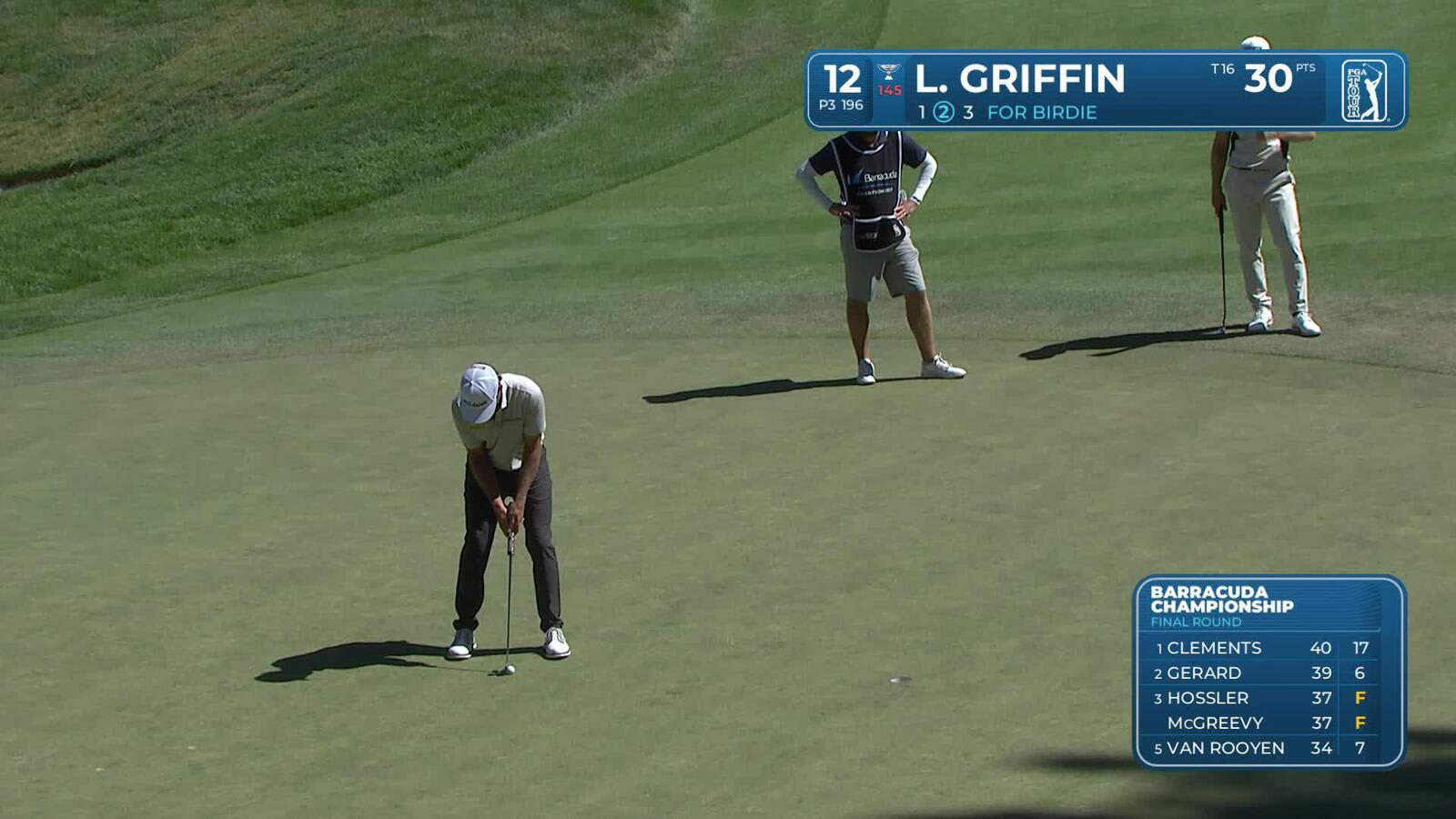 Lanto Griffin makes birdie on No. 12 at Barracuda