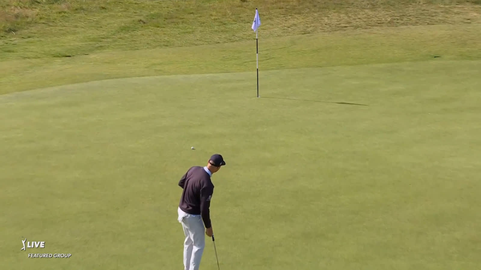 Matti Schmid curves in 40-footer for birdie at Genesis Scottish Open