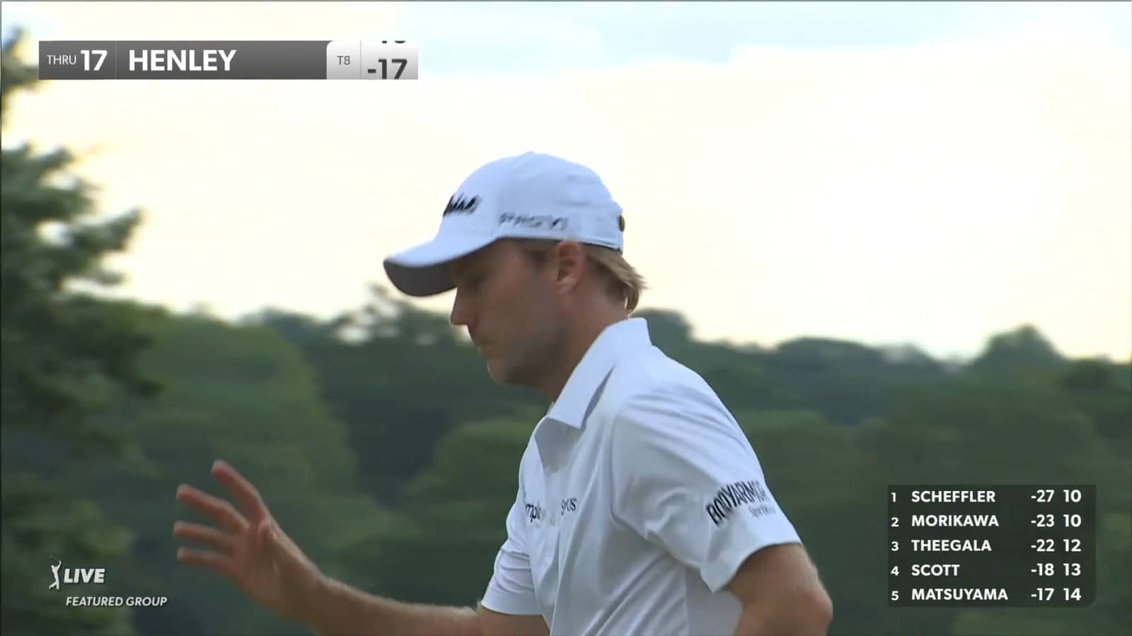 Russell Henley's approach to 9 feet yields birdie at TOUR Championship