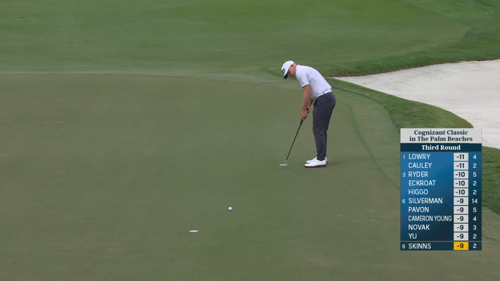 David Skinns holes 17-footer for birdie at Cognizant Classic