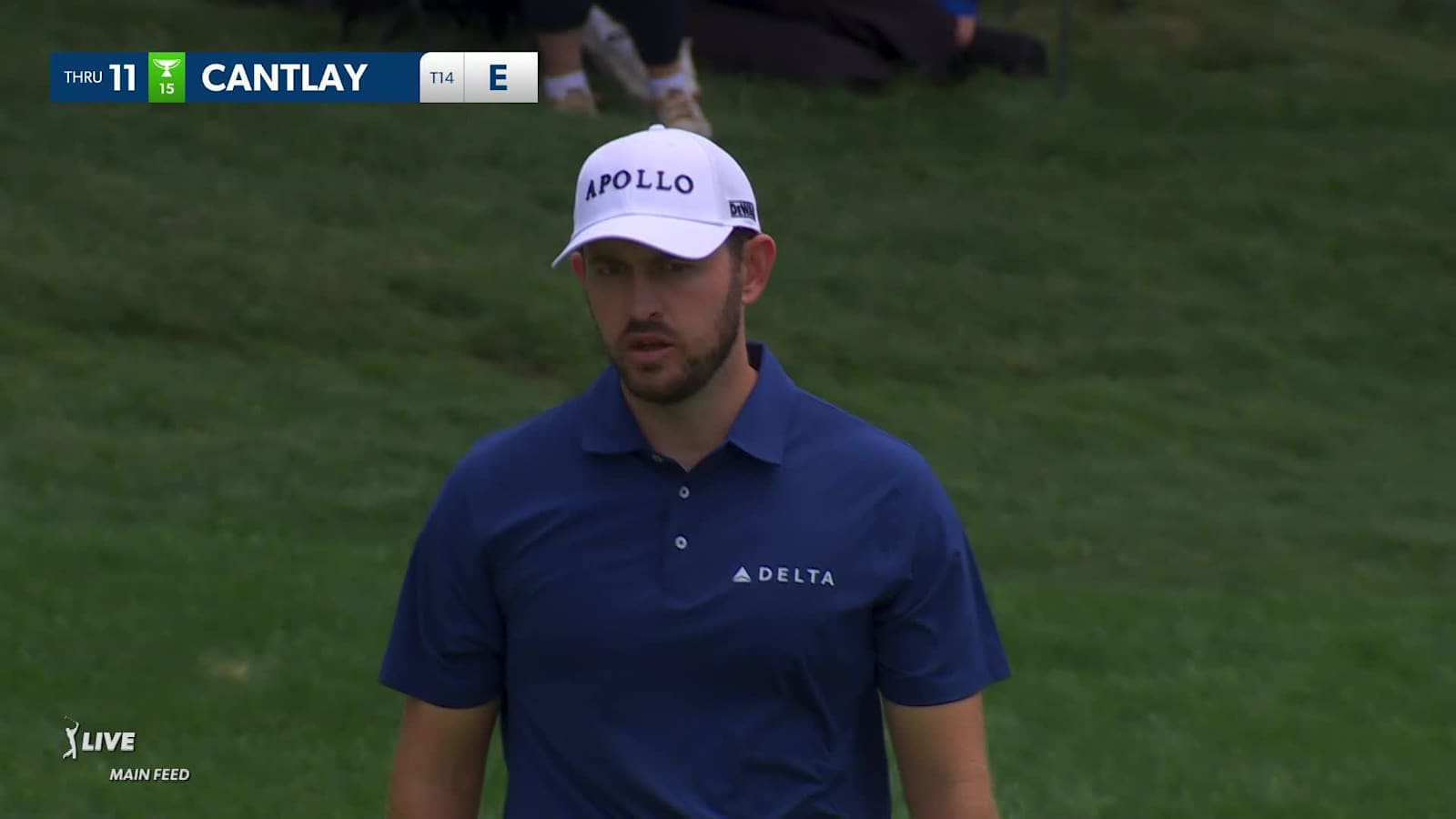 Patrick Cantlay holes 26-footer for birdie at the Memorial