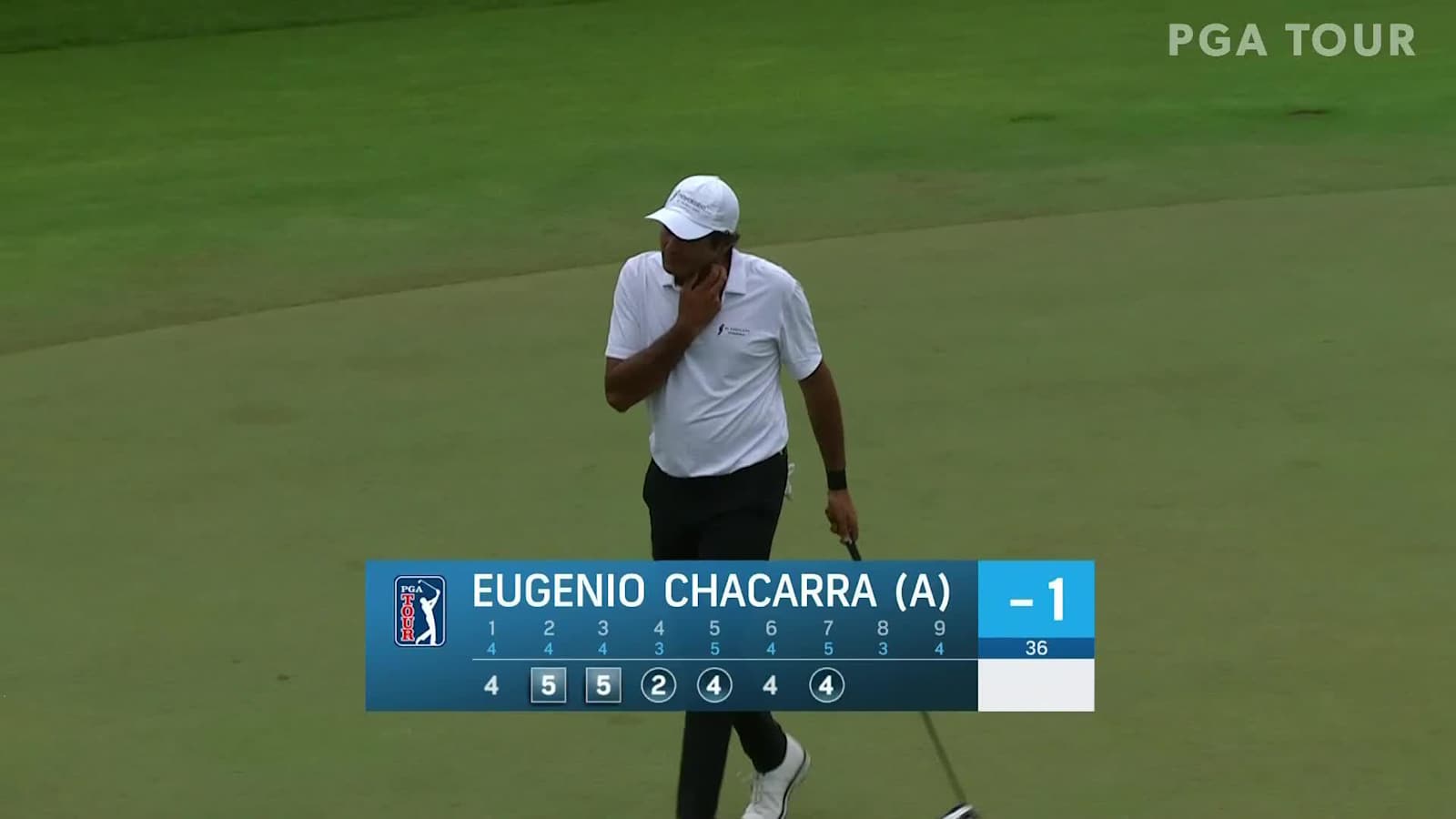 Eugenio Lopez-Chacarra holes birdie putt at Mayakoba