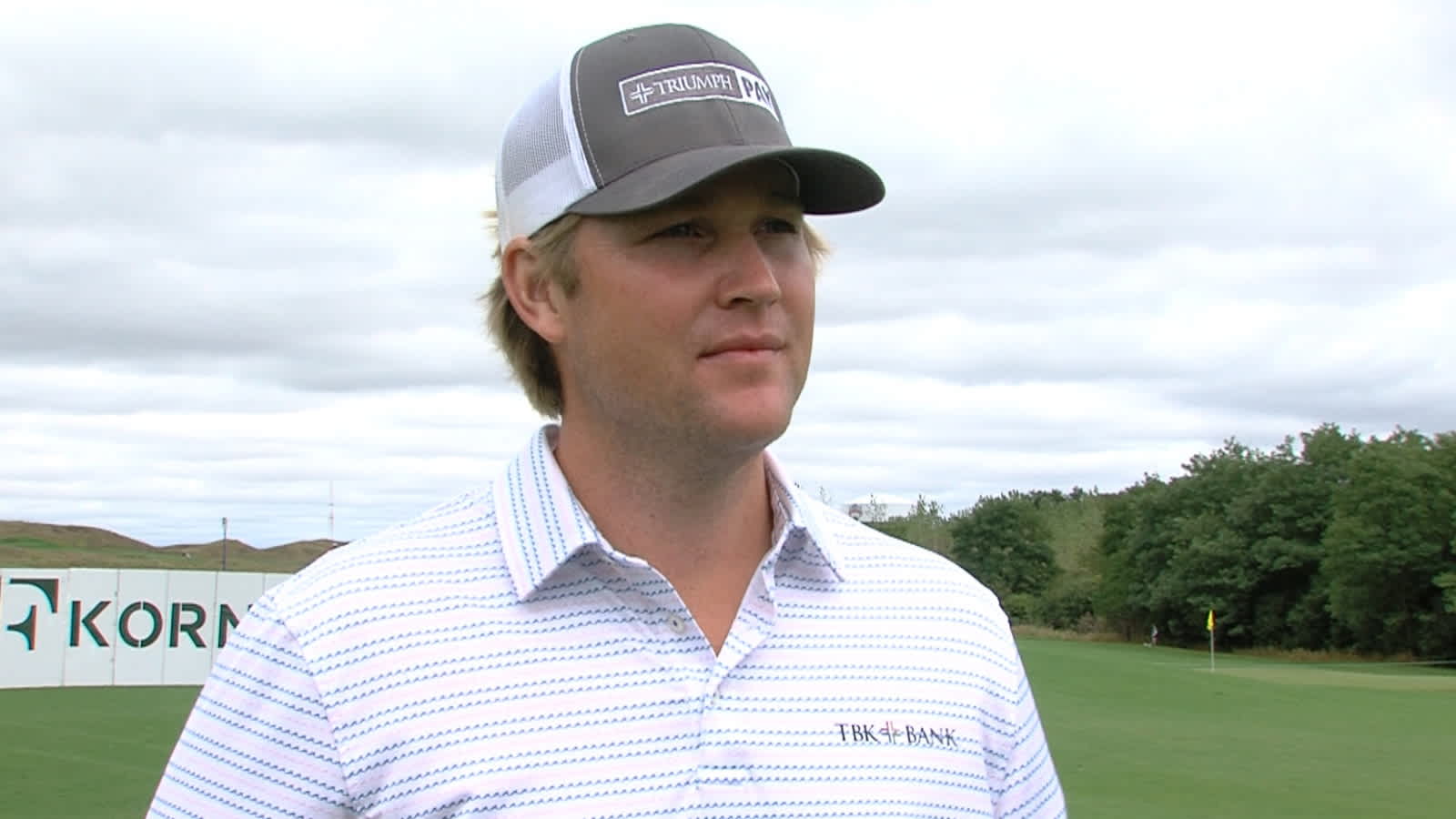 Trey Mullinax interview after Round 1 of the Evans Scholars