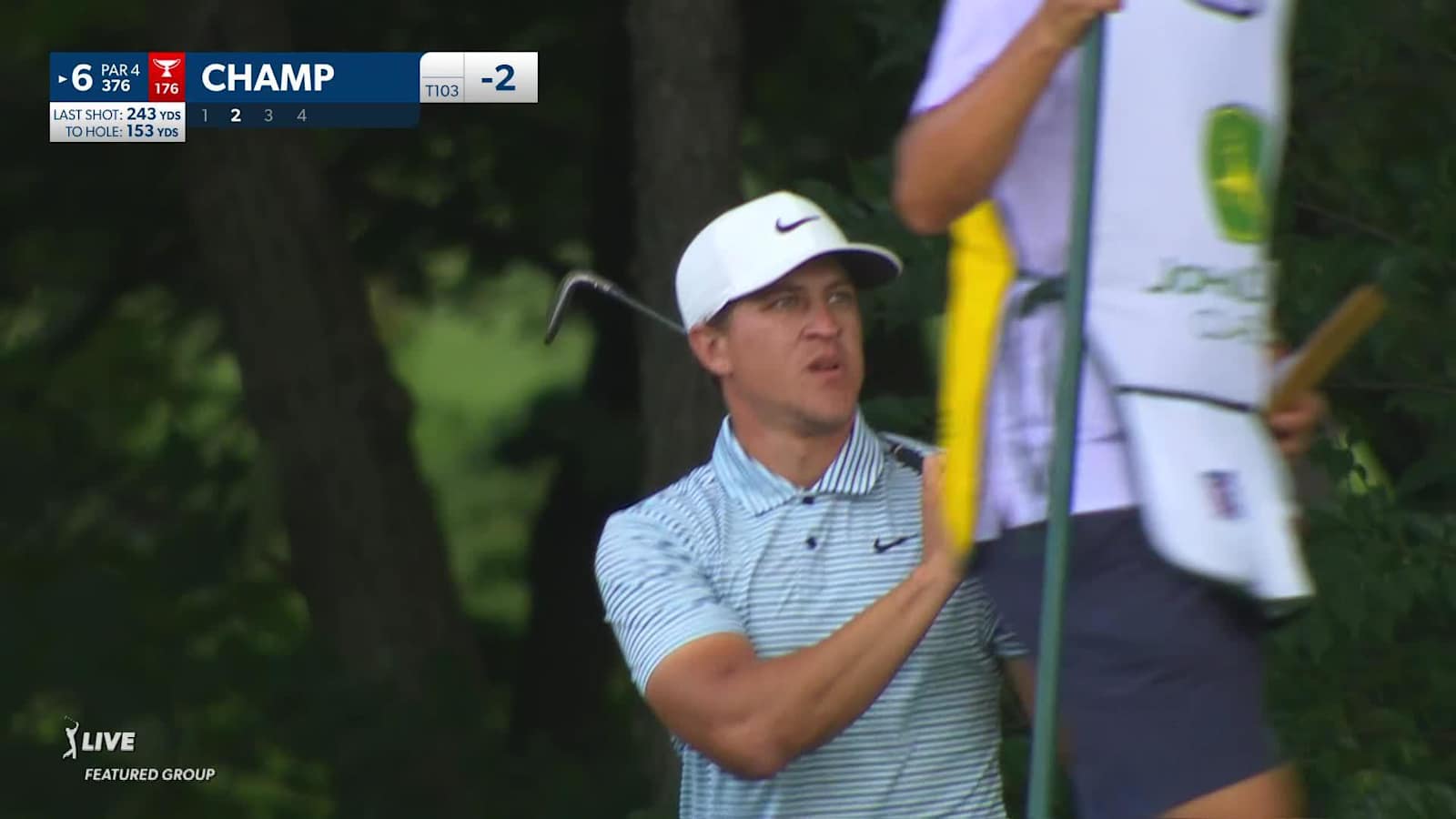 Cameron Champ's approach from tough position yields birdie at John Deere