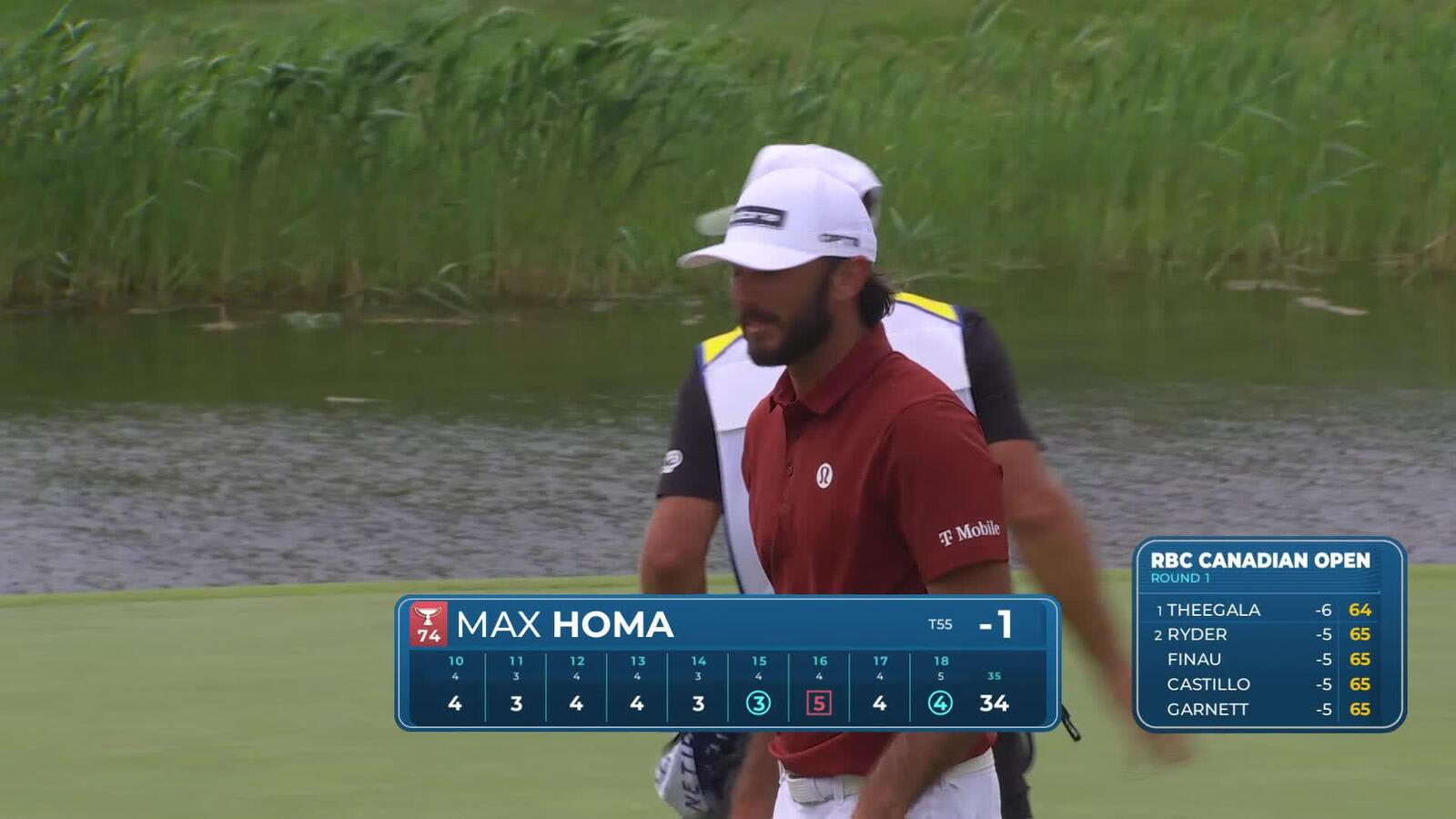 Max Homa sinks 10-foot birdie putt on No. 18 at RBC Canadian