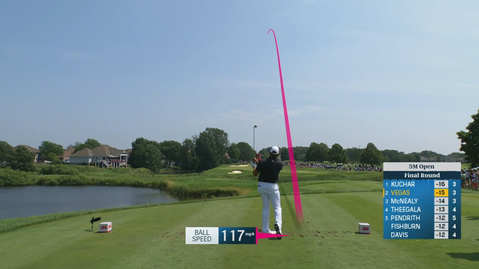 Jhonattan Vegas dials in tee shot and yields birdie at 3M Open