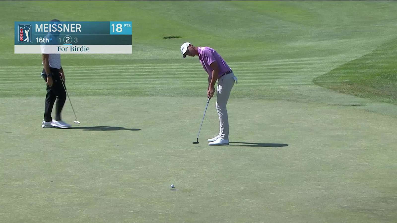 Mac Meissner drains 17-footer for birdie at Barracuda