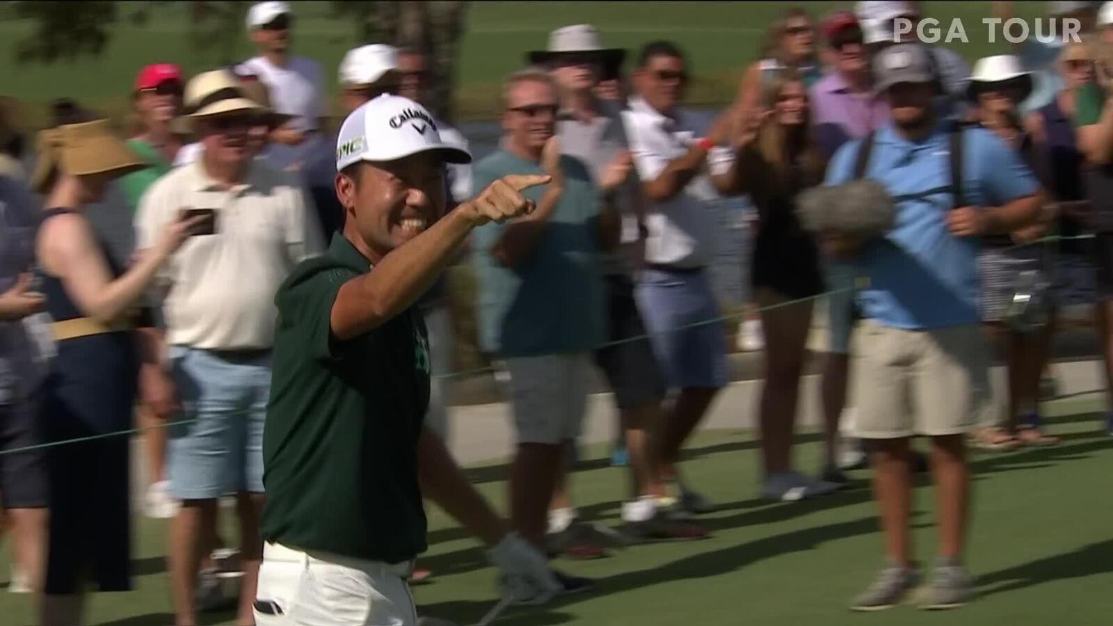 Kevin Na's chip-in birdie from just off the green at QBE