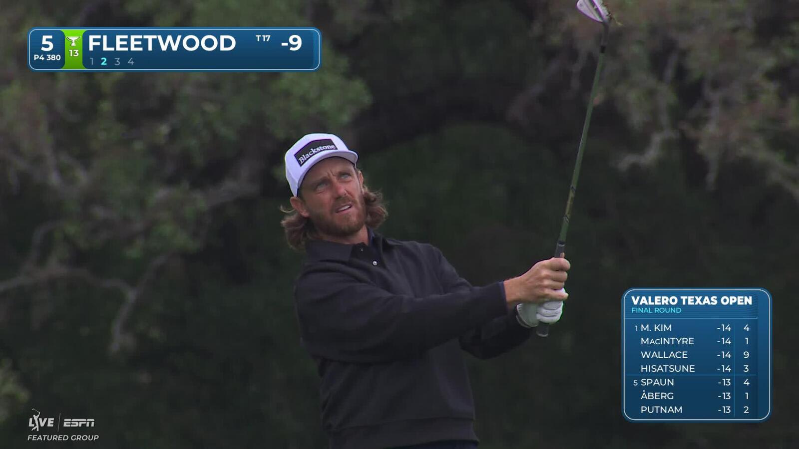 Tommy Fleetwood drains 14-foot birdie putt on No. 5 at Valero