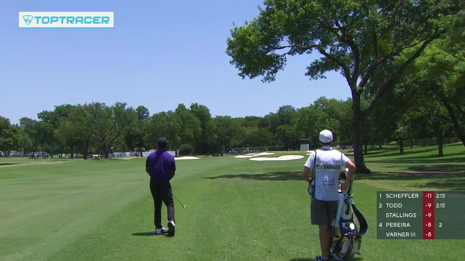 Harold Varner III hits nice second from rough and birdies at Charles Schwab