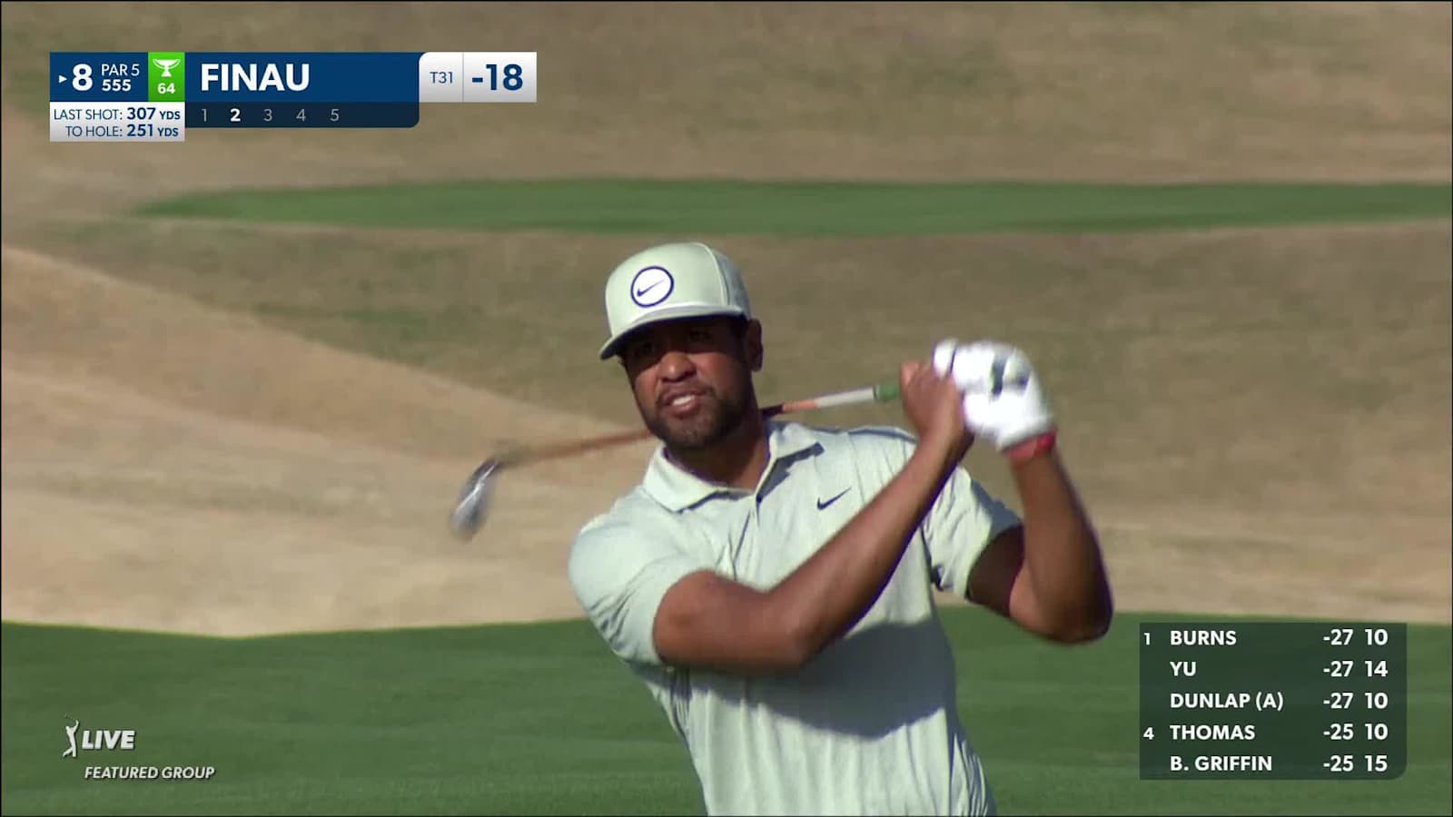 Tony Finau reaches green in two and birdies at The American Express
