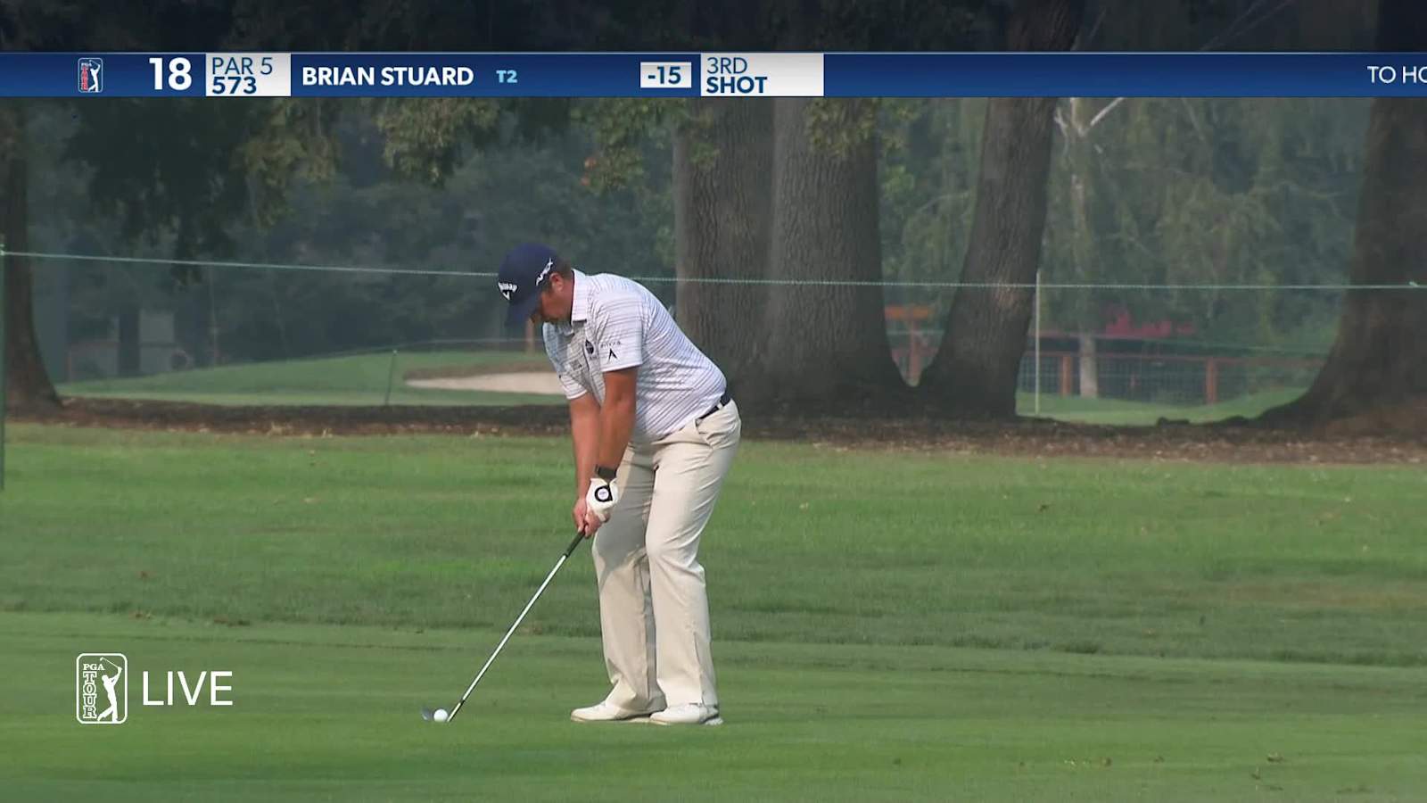 Brian Stuard sticks approach to set up birdie at Safeway Open