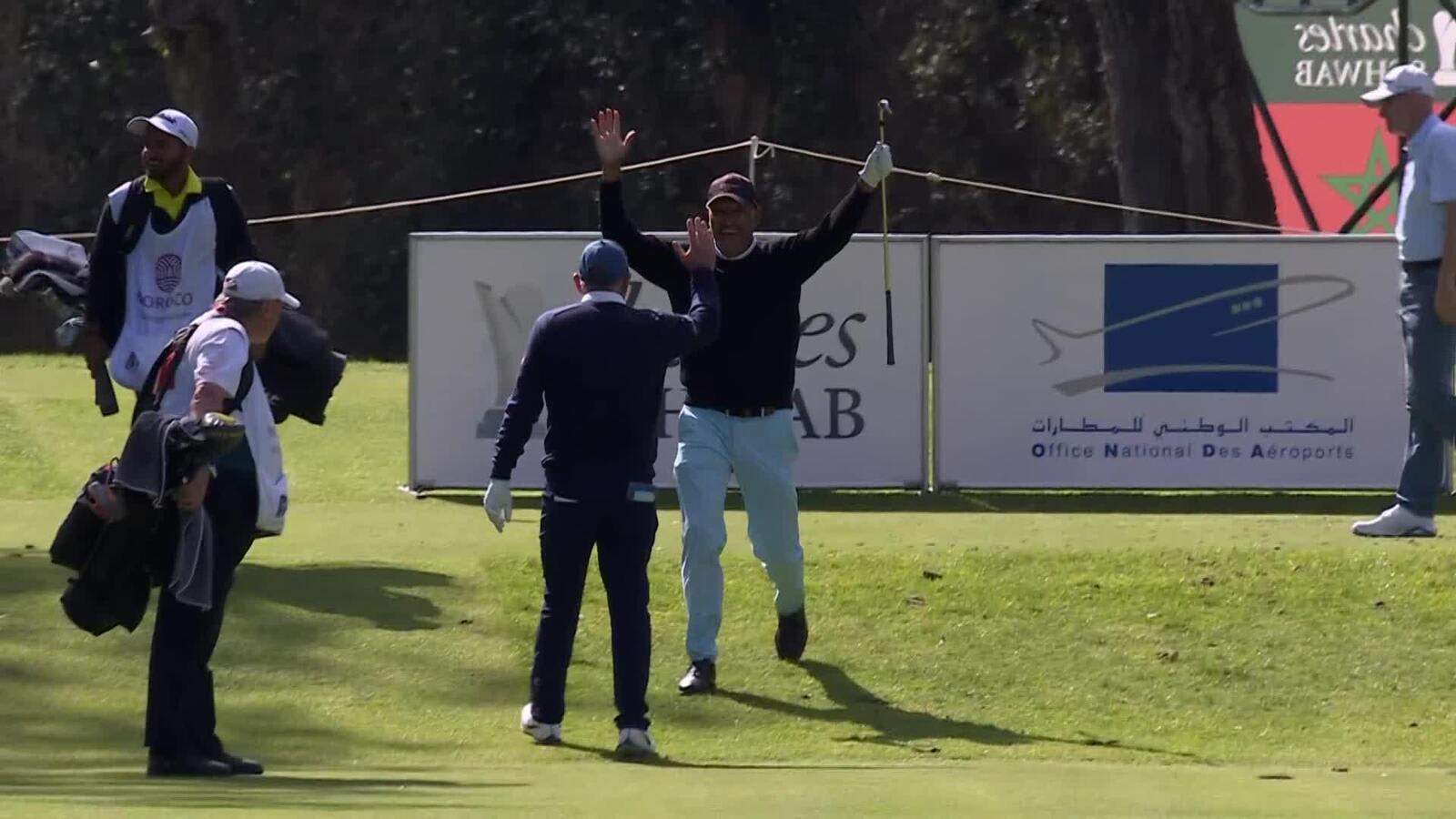 Jeev Milkha Singh makes hole-in-one at the Trophy Hassan II