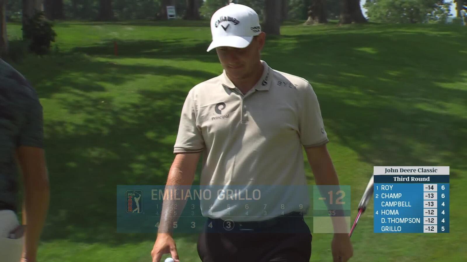 Emiliano Grillo makes birdie on No. 5 at John Deere