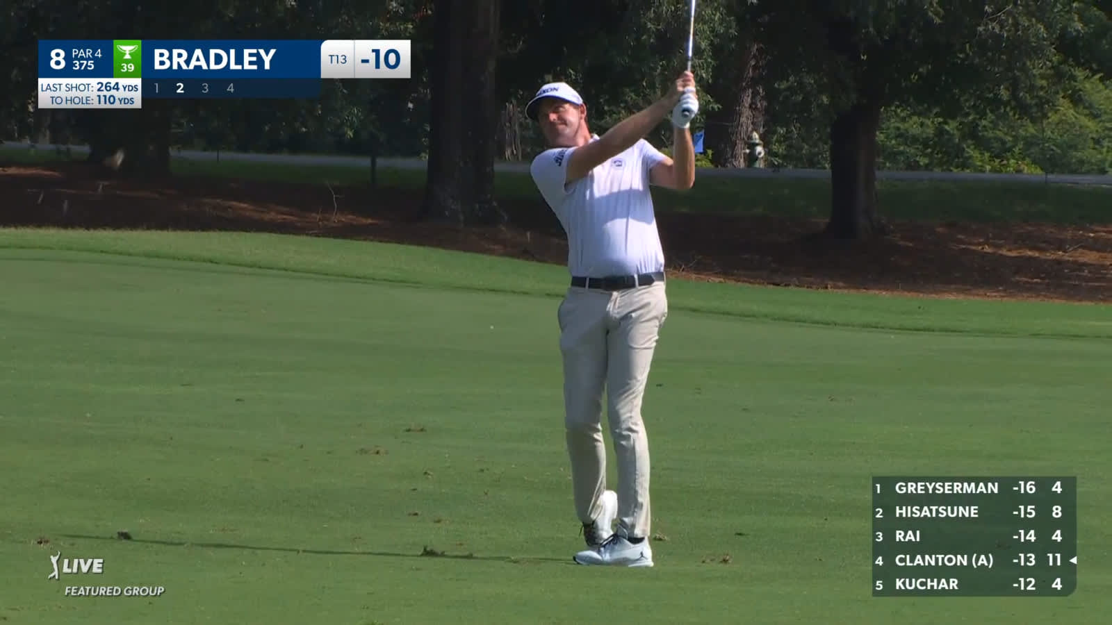 Keegan Bradley buries birdie putt at Wyndham
