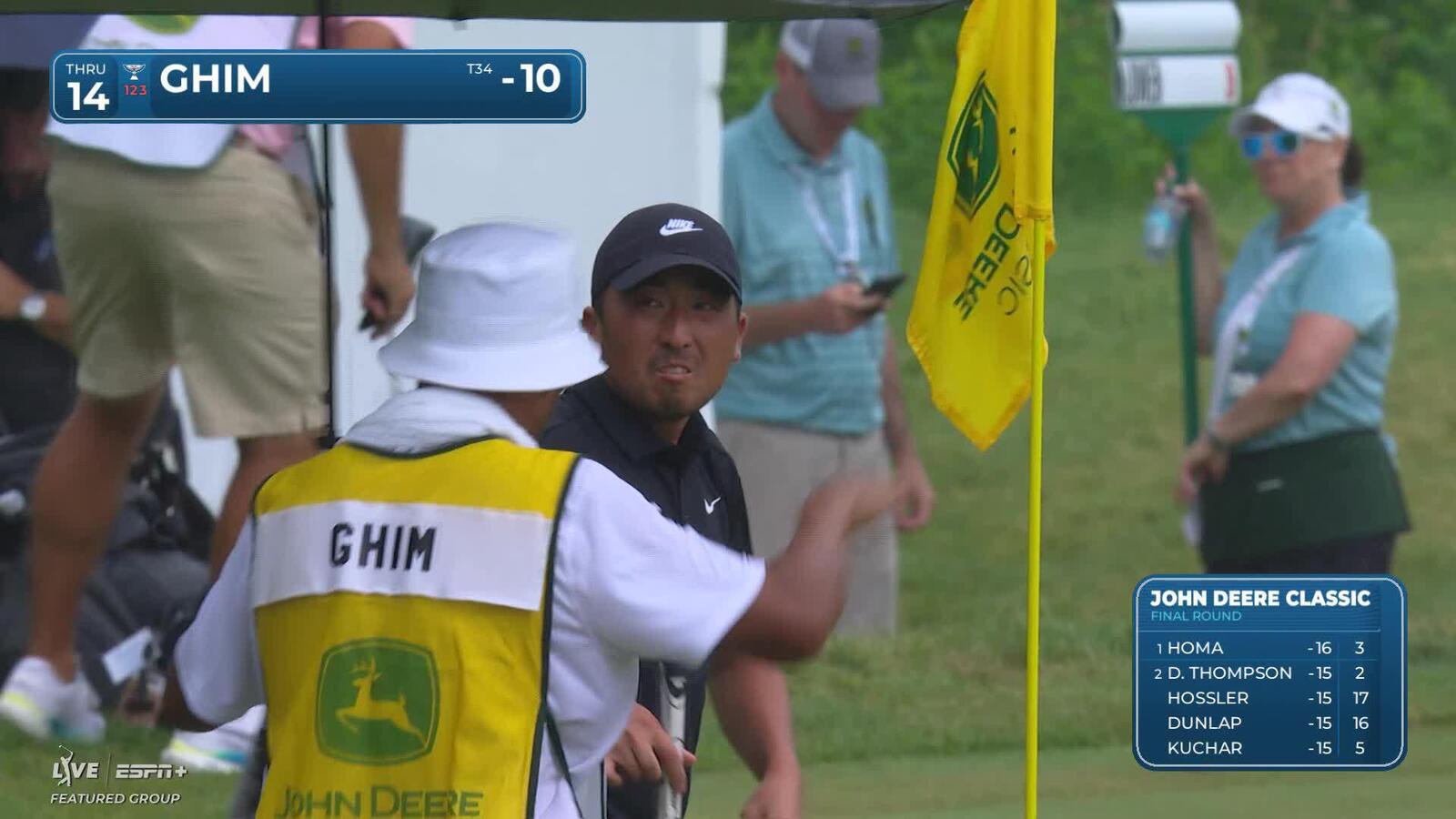Doug Ghim makes birdie on No. 14 at John Deere