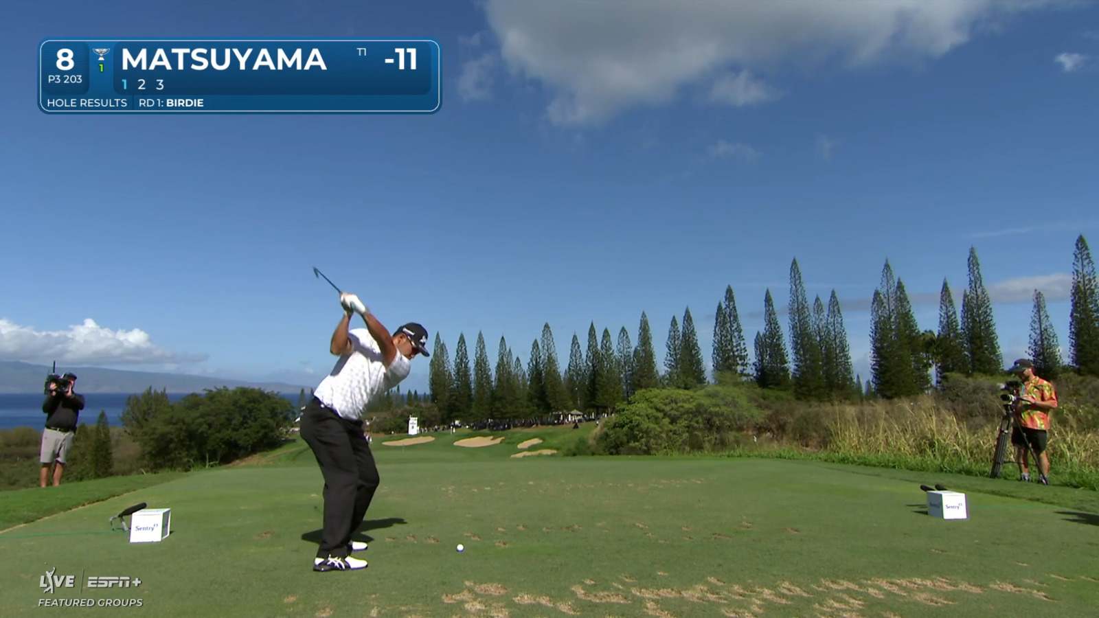 Hideki Matsuyama nearly aces after playing slope perfectly at The Sentry