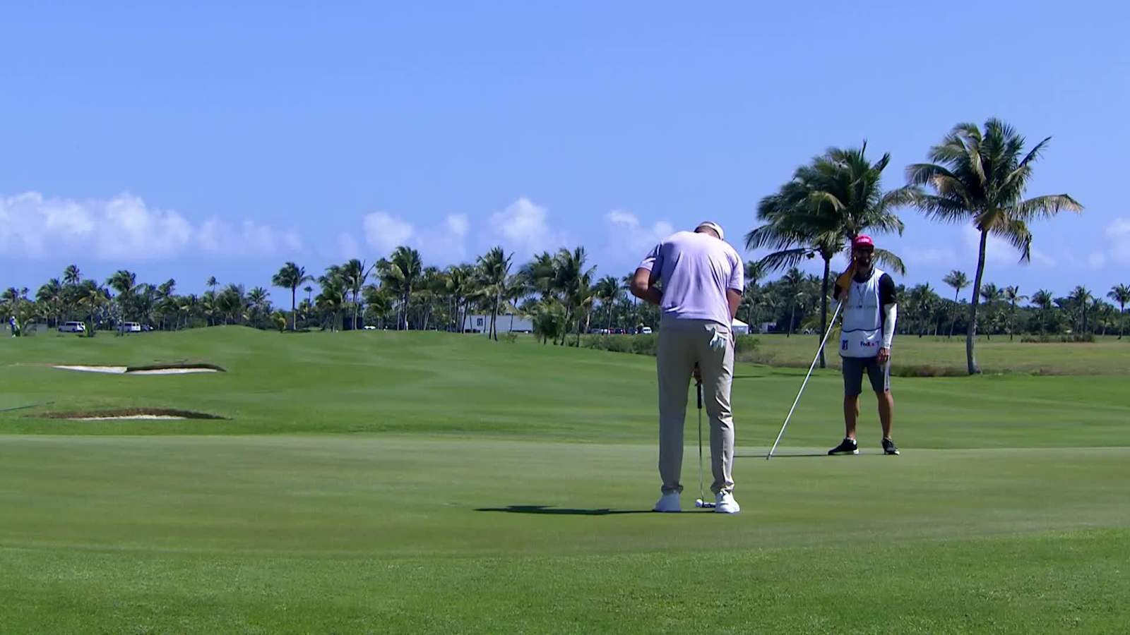 Matti Schmid makes birdie on No. 2 at Puerto Rico