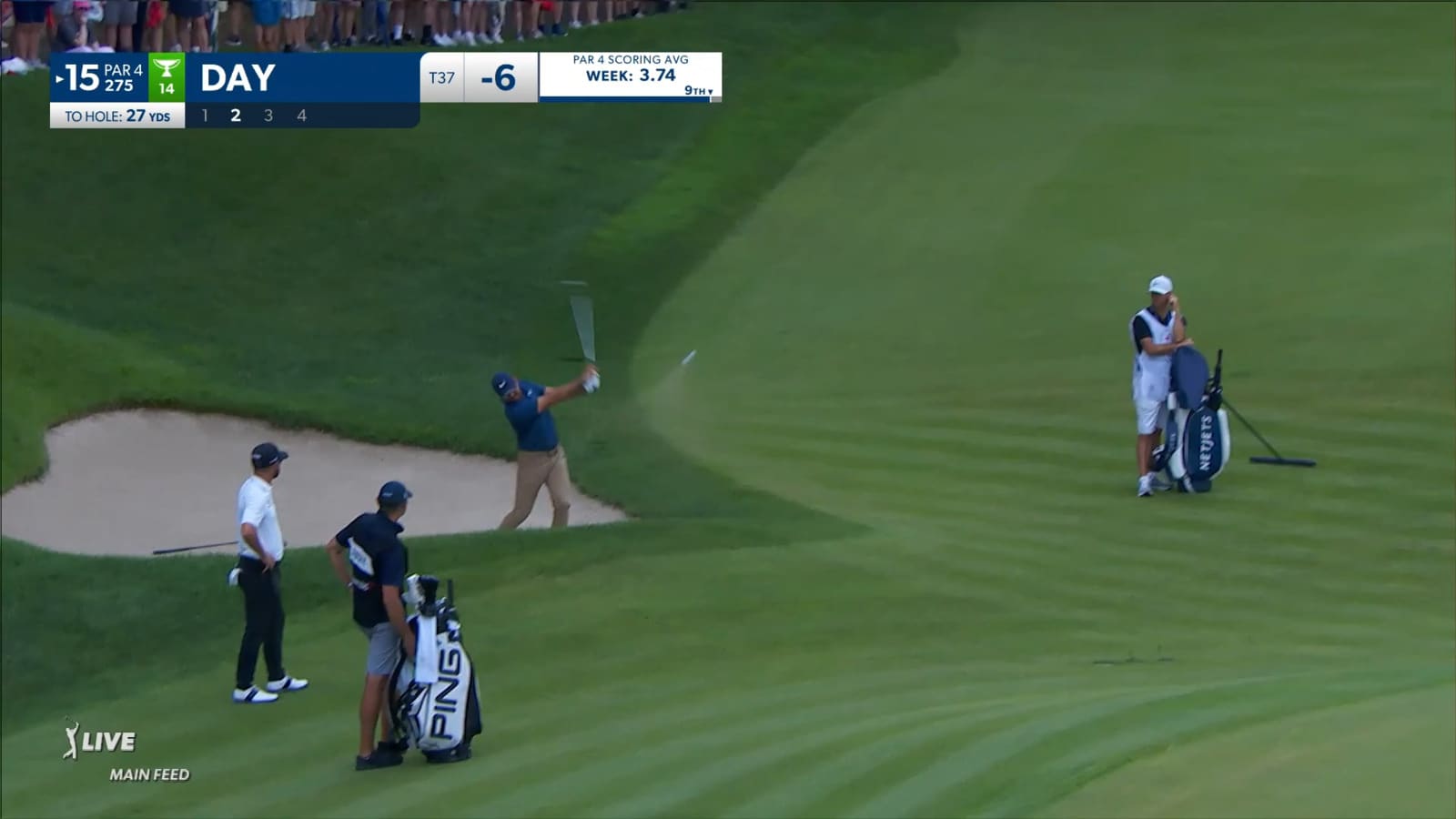 Jason Day's bunker play leads to birdie at Travelers