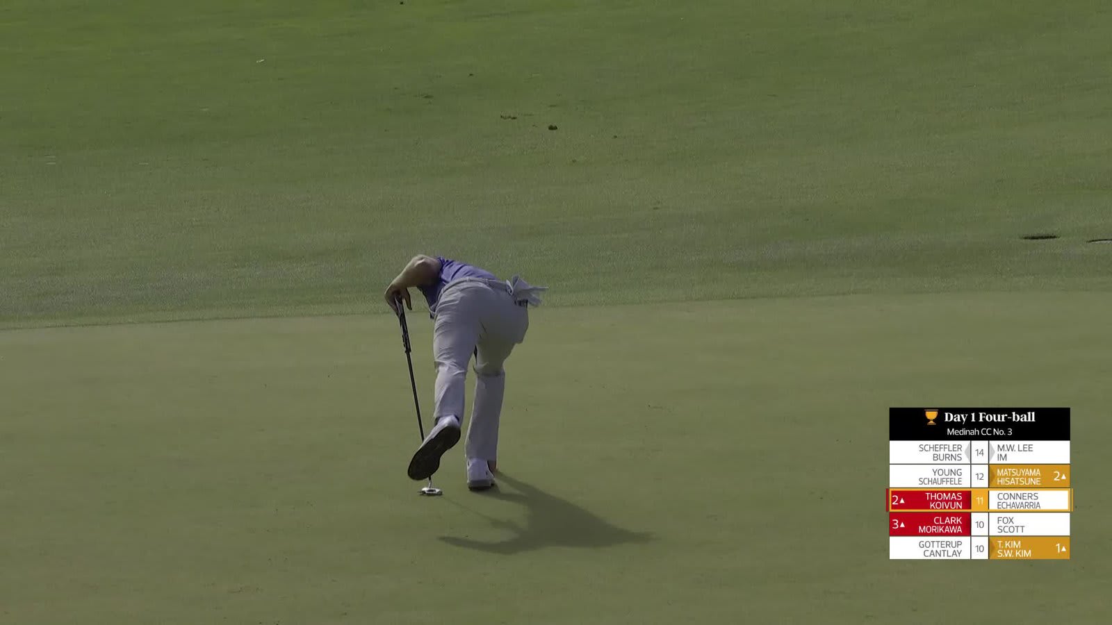 Jackson Koivun makes birdie on No. 12 at the 2026 Presidents Cup