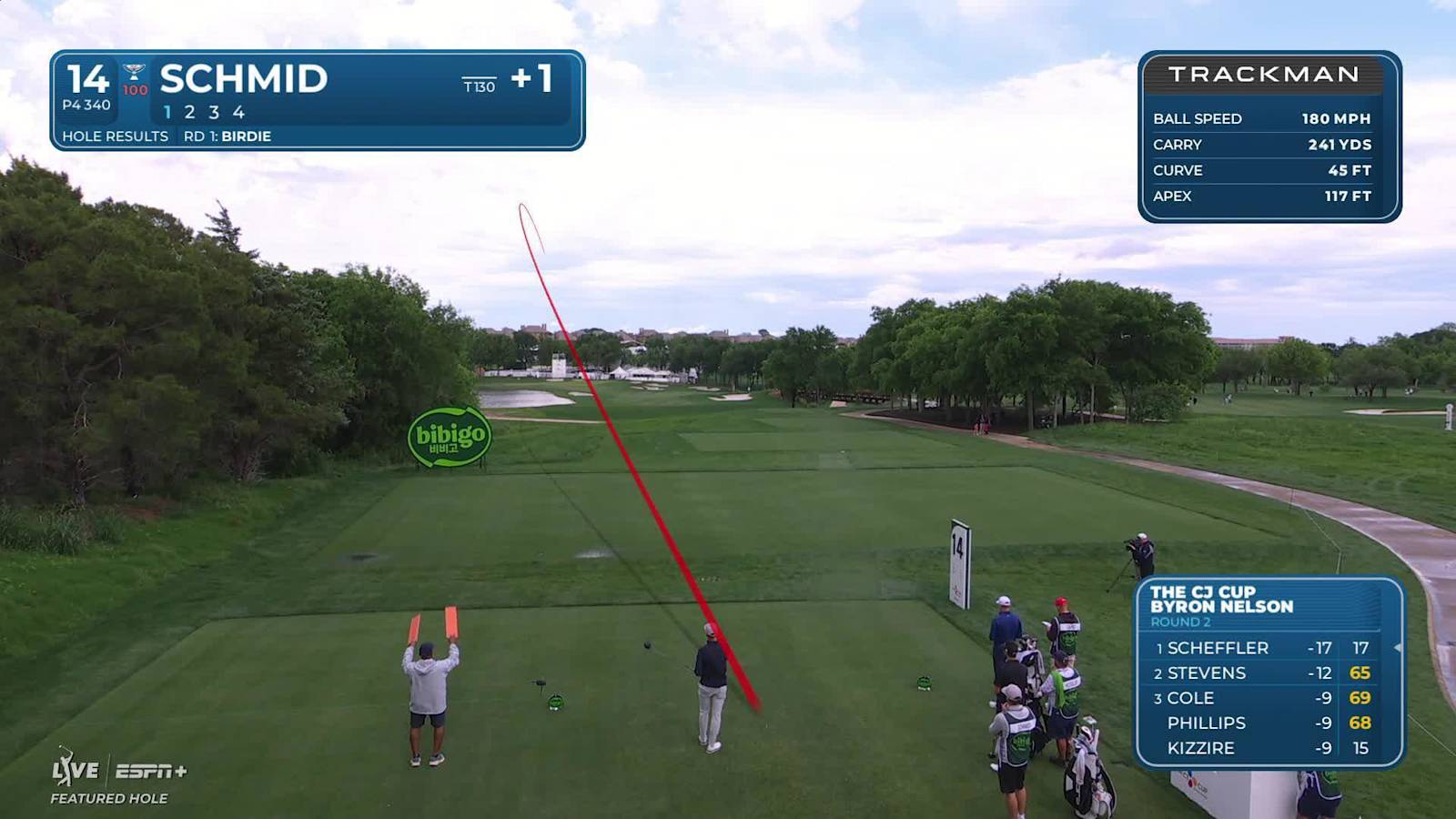 Matti Schmid makes birdie on No. 14 at THE CJ CUP